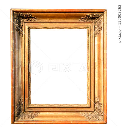 vertical wide classic golden painting frame cutout 133002262