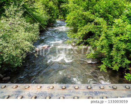 Borjomula River in Borjomi town from bridge 133003059