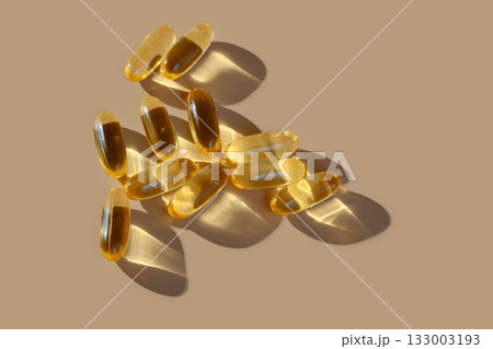 Fish oil omega 3 capsules for health support 133003193