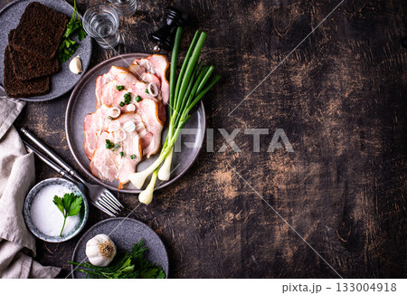 Sliced boiled smoked pork or ham Sliced boiled smoked pork or ham 133004918