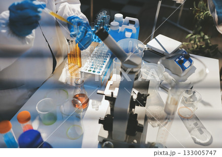 Researchers working in the clinical laboratory Researchers working in the clinical laboratory 133005747