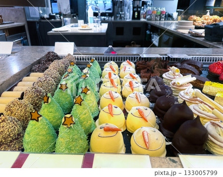 Sweet Christmas treat with festive icing design 133005799