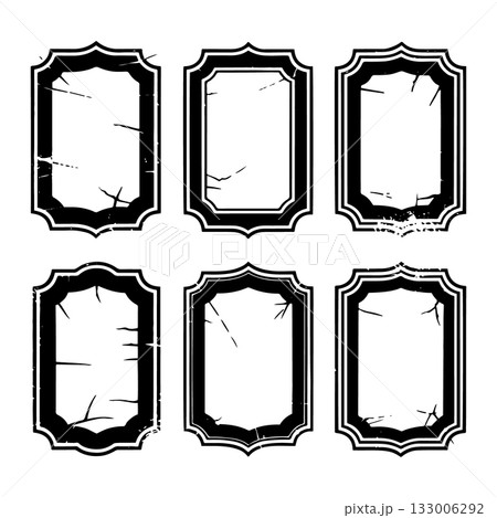 Unique vintage frame collection featuring various styles and textures for creative display ideas Unique vintage frame collection featuring various styles and textures for creative display ideas 133006292