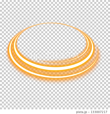 Orange circular ring wave design (transparent background) Orange circular ring wave design (transparent background) 133007217