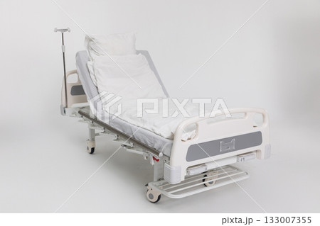 This is an Adjustable Hospital Bed that features a sleek, Modern Design for patient comfort This is an Adjustable Hospital Bed that features a sleek, Modern Design for patient comfort 133007355