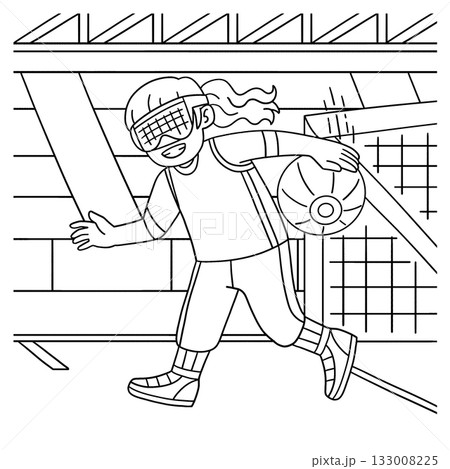 Inclusive and Adaptive Sports Girl Para Goalball  133008225