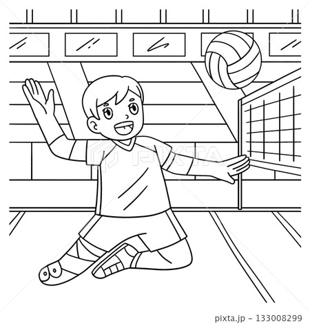 Inclusive and Adaptive Sports Boy Para Volleyball Inclusive and Adaptive Sports Boy Para Volleyball 133008299