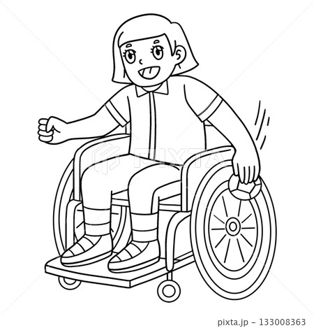 Inclusive and Adaptive Sports Girl Playing Boccia  133008363