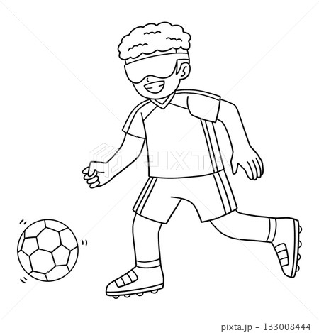 Inclusive and Adaptive Sports Boy in Blind Soccer Inclusive and Adaptive Sports Boy in Blind Soccer 133008444