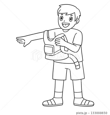 Laser Tag Boy Wearing Vest Isolated Coloring Page Laser Tag Boy Wearing Vest Isolated Coloring Page 133008650