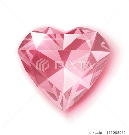 Pink heart gemstone. Pink heart gemstone. 133008933