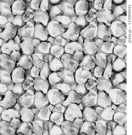 seamless abstract green pattern with vertical waves hand drawn in pencil 133008942