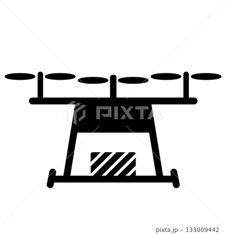ドローンのシルエットイラスト 133009442