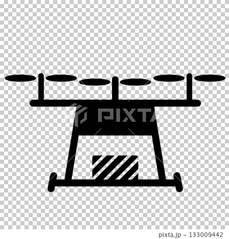 ドローンのシルエットイラスト 133009442