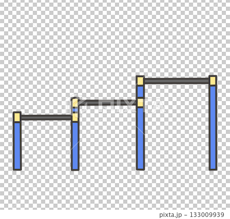 鉄棒3連のイラスト 133009939