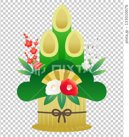 門松－新年吉祥物插圖素材 133010076