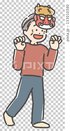 戴著惡魔面具的老者（爺爺） 133010380