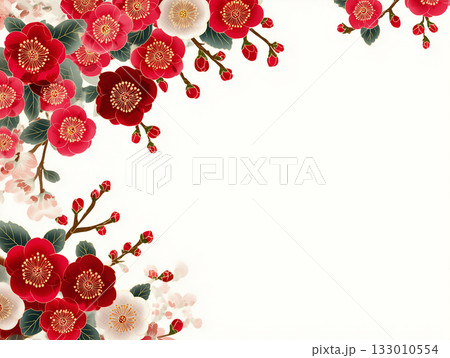 落ち着きのある和風の柄 133010554