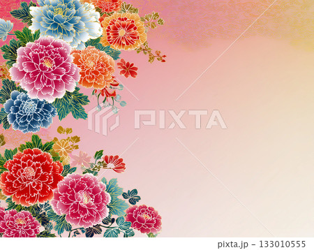 落ち着きのある和風の柄 133010555