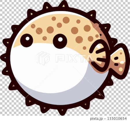 シンプルでかわいいハリセンボンのイラスト 133010654