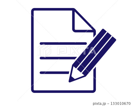 記入マーク（ペンと書類のアイコン） 133010670