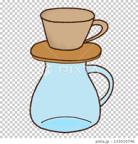 手繪咖啡濾紙插圖/咖啡館用品 手繪咖啡濾紙插圖/咖啡館用品 133010746