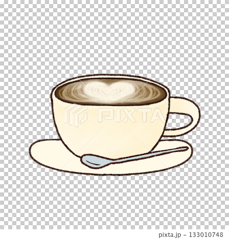 手繪咖啡館插畫 / 咖啡 / 柔和氛圍 133010748