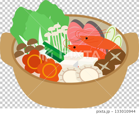 海鮮鍋のイラスト素材 海鮮鍋のイラスト素材 133010944