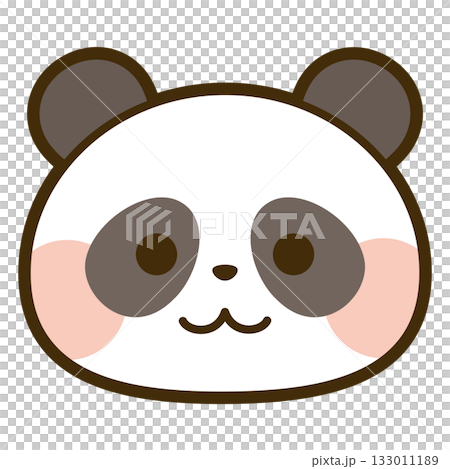 可愛的熊貓臉圖標 可愛的熊貓臉圖標 133011189