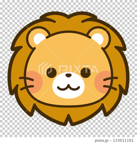 Cute lion face icon Cute lion face icon 133011191