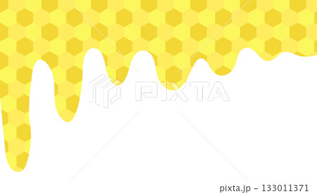 垂れる蜂蜜のフレームイラスト ハニカム構造 背景 パターン 垂れる蜂蜜のフレームイラスト ハニカム構造 背景 パターン 133011371