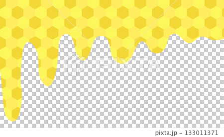 滴蜜的框架插圖 蜂巢結構 背景圖案 133011371