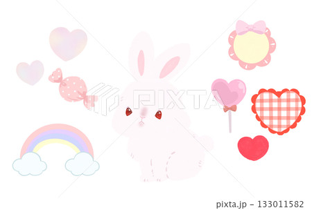 夢かわいいうさぎセット 133011582