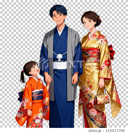Kimono family illustration 133011700