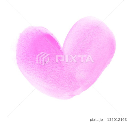 水彩画のピンクハート 水彩画のピンクハート 133012168