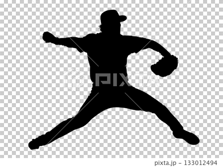 baseball player silhouette 133012494