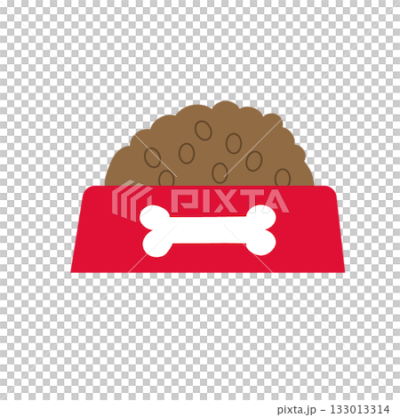 ペット用フードのシンプルイラスト 133013314