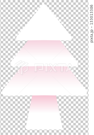 ピンク色の影のついた白い木 133013386