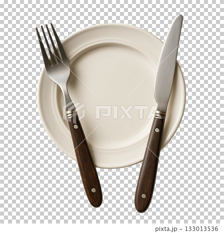 knife and fork isolated on white 133013536