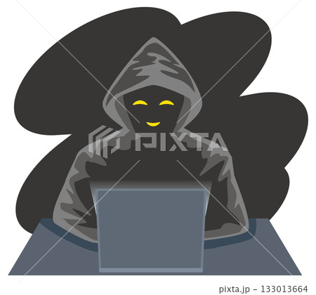 闇バイト　ネット犯罪のイメージイラスト 133013664