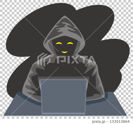 闇バイト　ネット犯罪のイメージイラスト 133013664