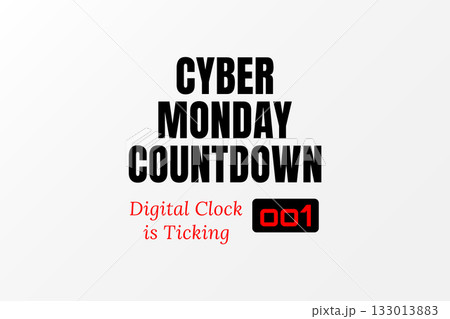Cyber Monday Countdown Digital Clock is Ticking 133013883