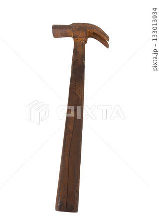 hammer wood Dirty old isolated on white background 133013934