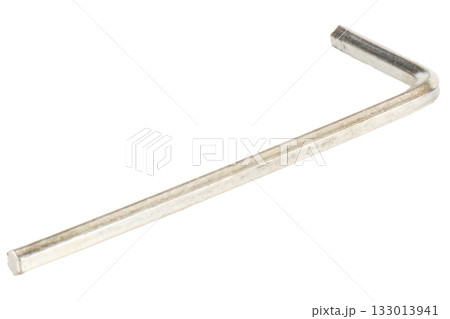 Hex key Dirty Old isolated on white background 133013941