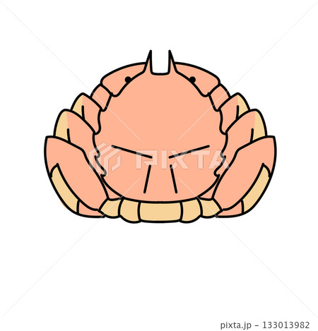 イラスト素材: 毛ガニのイラスト シンプルなベクターデザイン 133013982