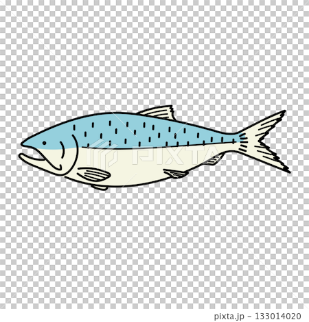 Stock Illustration: Salmon illustration Simple vector design 133014020