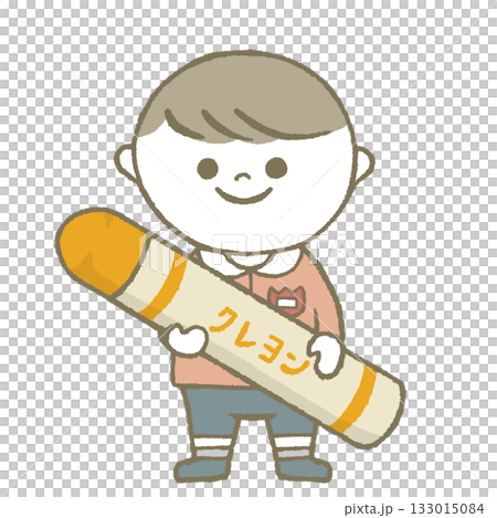 幼稚園小朋友拿蠟筆 133015084