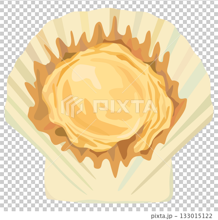 焼いた帆立のイラスト ベクター素材 焼いた帆立のイラスト ベクター素材 133015122