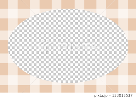 Rectangle frame with light brown plaid pattern for school name tag, print, decoration, polaroid photo, ad template, social media post, poster, book cover design, notepad, sticky note, memo, banners 133015537