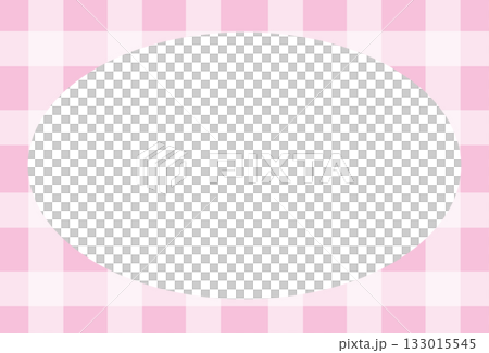 Rectangle frame with pastel pink plaid pattern for school name tag, print, decoration, polaroid photo, ad template, social media post, poster, book cover design, notepad, sticky note, memo, banners 133015545